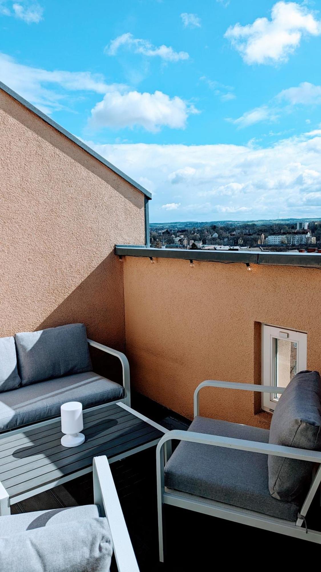 Rooftop Art Apartment, E-Roller,Ausblick,Wlan,Tv Chemnitz Luaran gambar